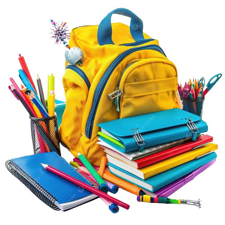 backpack with school supplies, science, flat design, apple png transparent image and clipart for free download copie